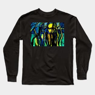 A Full Moon in the Forest that Comes Out of the Shadows of Paganism Long Sleeve T-Shirt